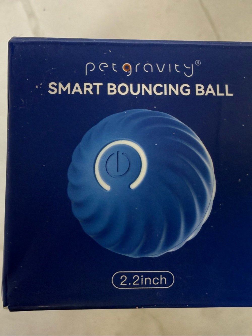 Petgravity Smart Bouncing Ball Interactive Dog Toy USB Rechargeable Blue NIB